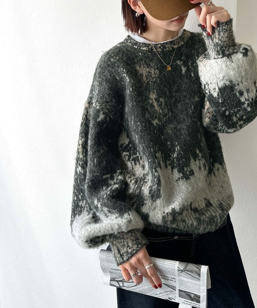 archivo 長袖ニット　ブラック Chikashitsu+ セーター ニット 「Chikashitsu +」see-through