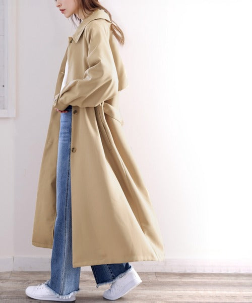 大人レトロ降臨。2wayビッグカラーボリュームスリーブトレンチコート