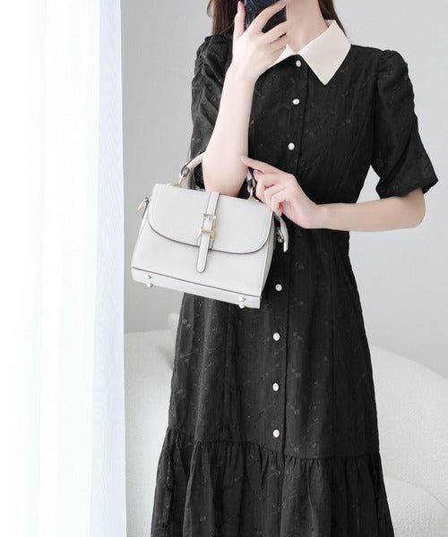 mily bilet】おしゃれと高級感の絶妙なバランス。花刺繍ガーゼレトロ