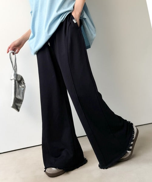 JaVaジャバコラボ》ディティールで差が付く。裾クラッシュ裏毛美脚