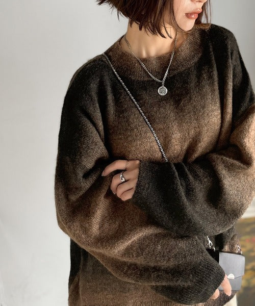 MD75グラデーションニット JULIUS m.a+ ierib DEVOA モヘア風W