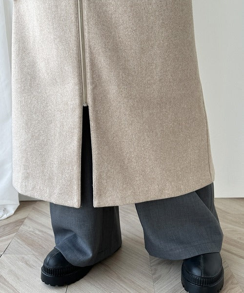 Iラインシルエットですらっと見え。3wayジップアップジレ