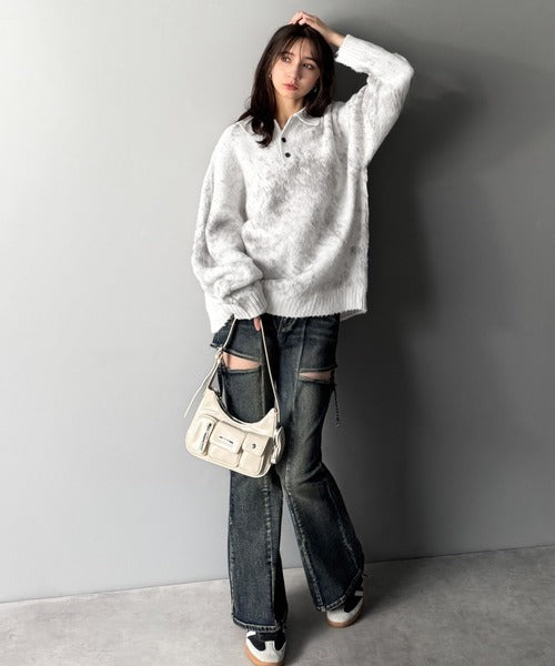 Classical Origin】「まるで毛布。」モヘアライクシャギー素材ニット