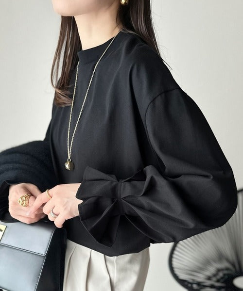 ひとさじの甘さ。微光沢仕立て、シルケット加工ハイネックキャンディ