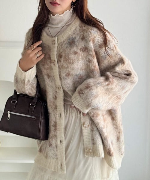 大人可愛いヴィンテージ調。モヘアタッチ前後2wayアンティークラグ