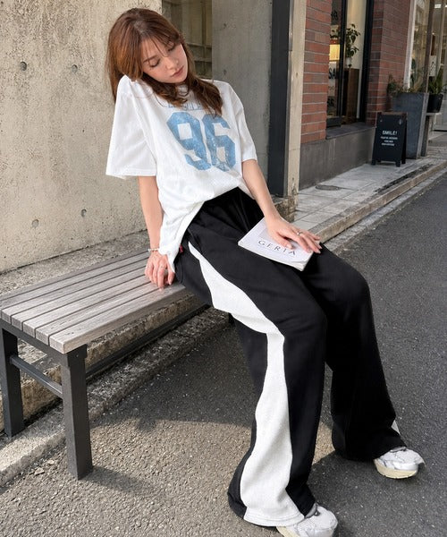 JaVaジャバ コラボ》ゆるっと穿きこなす。サイド切り替え裏使い