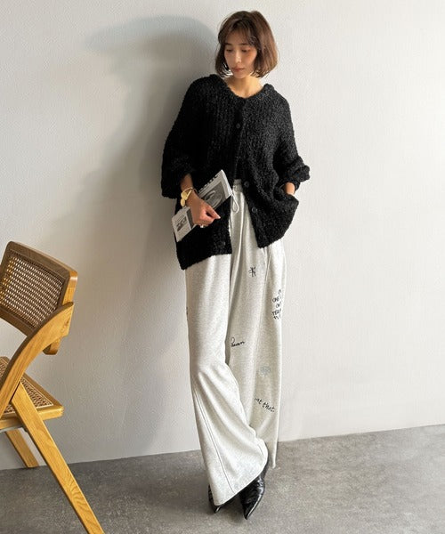 エアリーな抜け感。大人のリボンヤーン前後2wayニットカーディガン