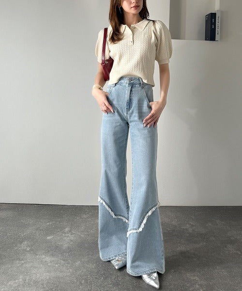 minus フリンジデニム MINUS(マイナス) フリンジデニムパンツ ブラック サイズ 3｜【公式