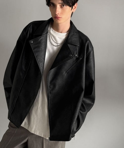 JaVaジャバコラボ》甘さ控えめ、無敵の女っぽさ。フェイクレザーダブル