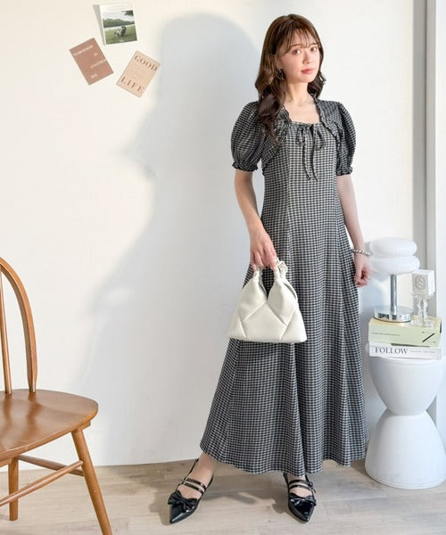 mily bilet】ボレロ見えレイヤードでスタイルアップ。リボン付き