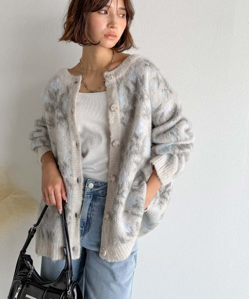 大人可愛いヴィンテージ調。モヘアタッチ前後2wayアンティークラグ