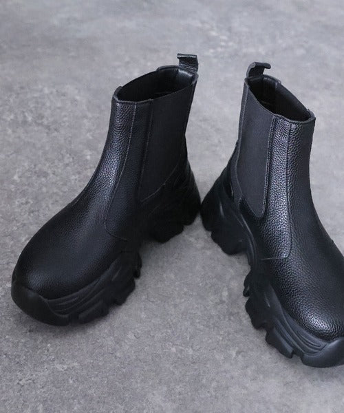 JAVAジャバコラボ》足元からお洒落を楽しむ！厚底ソールサイドゴア