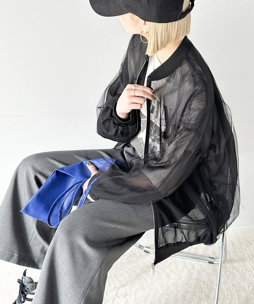 今っぽいこなれ感を叶える。チュール×シフォンレイヤードシアー