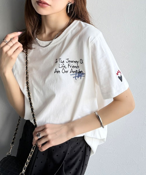 sustaina+】アートのように刺繍が映える。オーガニックコットン100
