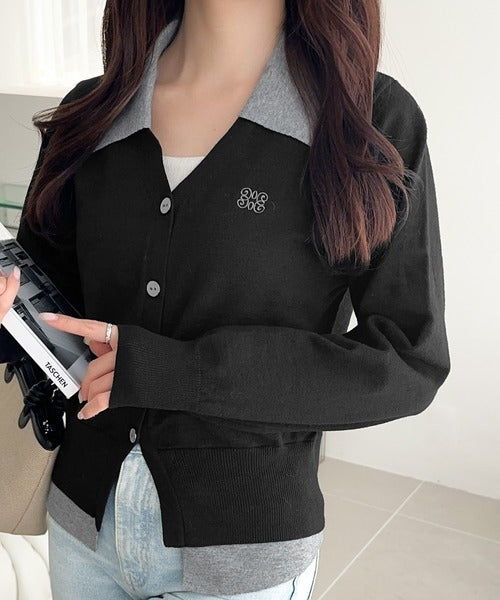 mily bilet】着るだけ完成、コーデ迷子にさよなら♪胸刺繍ダブルカラー
