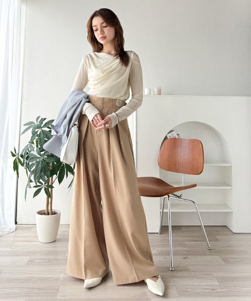 大人のとろみ×透け感。女性らしさが香り立つ。スラブシアードレープ