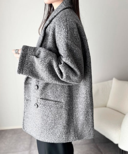 大人の余裕、羽織るだけで美しく。フェイクウールPコート ce1010458