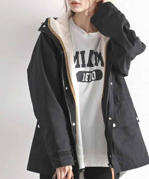 family+】1枚でいいとこどり♪ボアライナー付き3wayハイブリッド