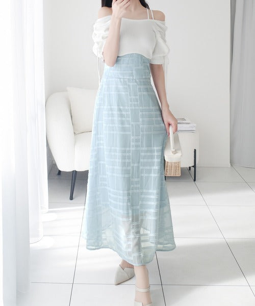 ハンドメイド作家 un fil mignon こもれびわんぴーす mily bilet】1枚で映える主役級。オフショル2wayパフ袖リボン