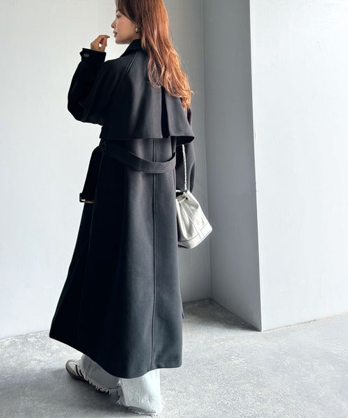 美品　スタンドカラーボリュームスリーブコート♡ classicalelf ステンカラーコート コート 360度上品魅せ。2way