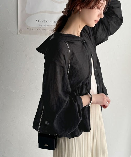 特価 エラー ホーリーエルフ LOB 1st wavy faded セット 抜け感シアーで軽やかに。フード付きバルーンシルエットの長袖