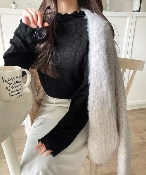 人気 SEE BY CHLOE レース袖トップス 花モチーフ 長袖 クルーネック 人気 SEE BY CHLOE レース袖トップス 花モチーフ 長袖 クルーネック