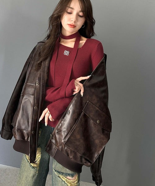 【新品】おまとめ3点 モニーレ ニットベスト ロングスカート ELCORPピアス セットアップ 3点セット ブラウス ニットベスト ロングスカート