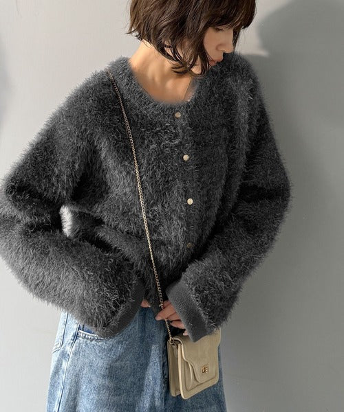 20s 30s french vintage カーディガン 襤褸 アンティーク ふんわりとした優しい風合いが魅力的。前後2wayWフェイスフェザー