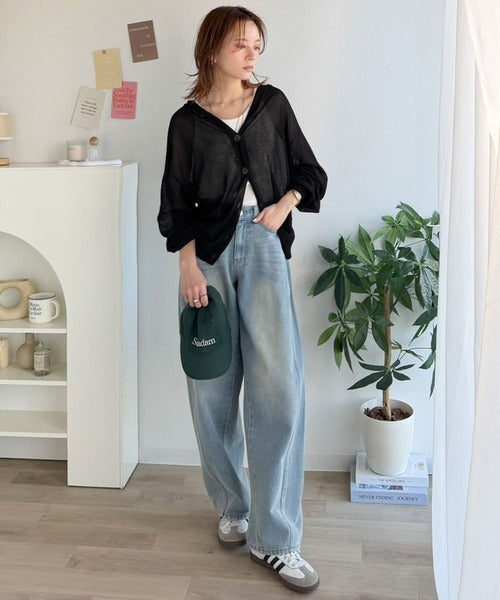 透け感を楽しむ大人のサマーニット♪リラックスシルエットで体型カバー