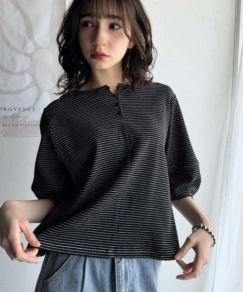 VERY掲載♡ENFOLD ボーダー トップス 38♡超美品 大人のボーダー柄はメンズニットで着こなす』人気スタイリストの