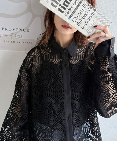 激かわ新品未使用！！レースブラウス★大人気完売 レースブラウス《la veille by SUPERIOR