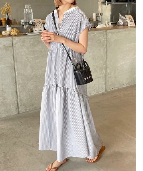 360度きゅんっ。バックリボン ティアードワンピース ce1070036