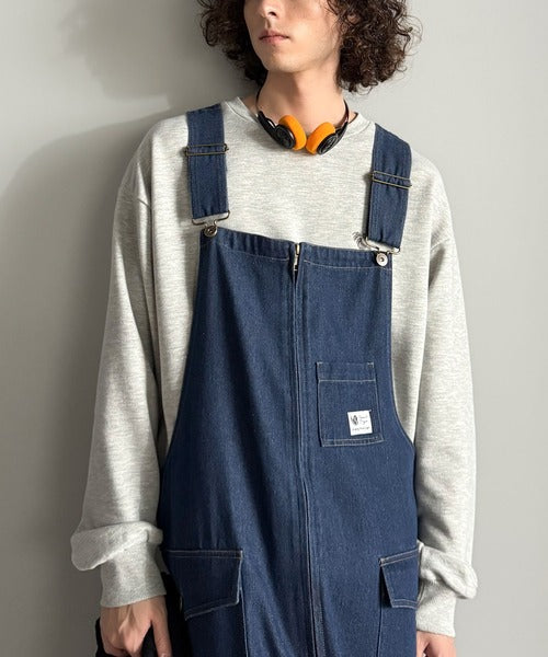 Classical Origin】Front-Zip Loose Overalls／フロントジップ