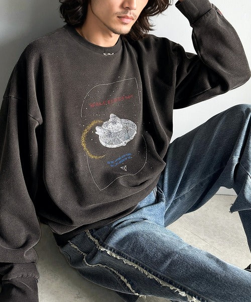 Javaジャバコラボ》サマになる宇宙柄プリント。ピグメントビッグ