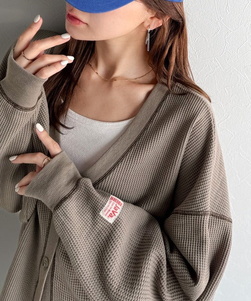 JaVaジャバコラボ》ラフで上品な大人のゆるカジュアル。配色ステッチV