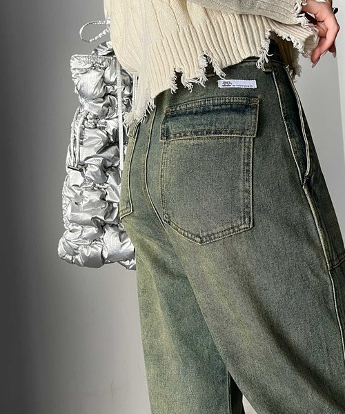 JAVAジャバコラボ》ゆるっと旬なシルエット。ヴィンテージ加工ハイ