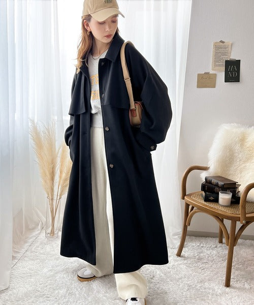 JILL by JILLSTUART 2Wayスタンドカラートレンチ ネイビー