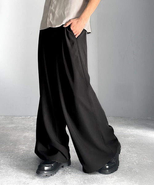 y2k wide slacks pants 90s archive mode 黒 y2k wide slacks pants 90s archive mode 黒 美しさはタックから。」3