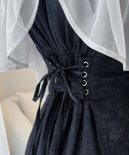 mily bilet】オケージョンにも使える◎チュールと花柄ブークレー