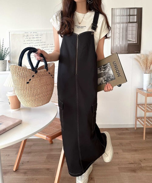 大人が着るカジュアル新定番!綿100%配色ステッチロング丈 大人が着るカジュアル新定番!綿100%配色ステッチロング丈