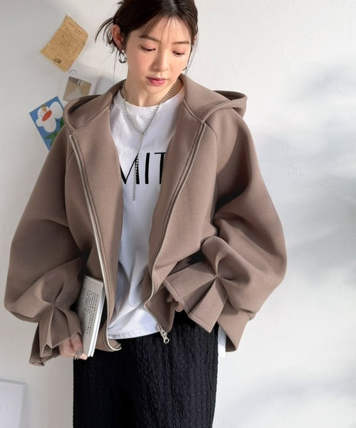 ふんわり、ゆったり、袖にキュン♪ダブルジップキャンディスリーブ
