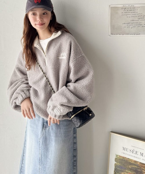 Javaジャバコラボ》ボア素材×刺繍でおしゃれ上級者に格上げ