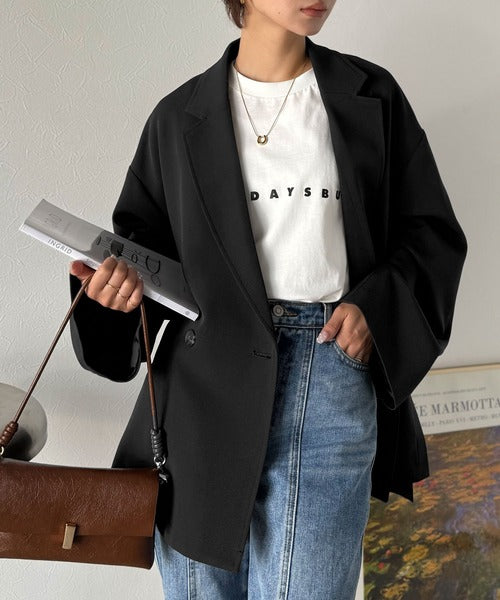 セットアップ可】自由自在に楽しめる。美シルエットテーラードダブル