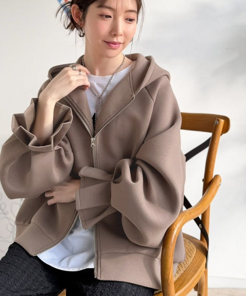 ふんわり、ゆったり、袖にキュン♪ダブルジップキャンディスリーブ