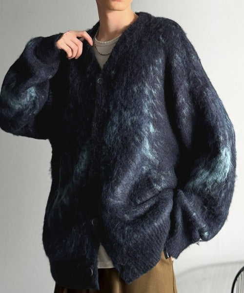 k*0様 【made in japan 】シャギー　ビッグサイズ　モヘアカーディ Classical Origin】「まるで毛布。」モヘアライクシャギー素材Vネック