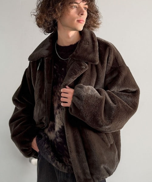 Classical Origin】「3wayアレンジ可能。」ベルト襟フェイクファー素材