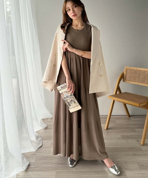 ふんわり透け感で大人フェミニン。前後2WAY3段シアーティアード