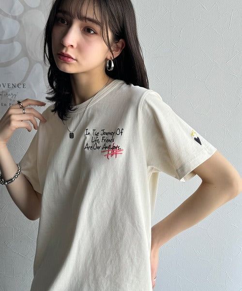 sustaina+】アートのように刺繍が映える。オーガニックコットン100 sustaina+】アートのように刺繍が映える。オーガニックコットン100