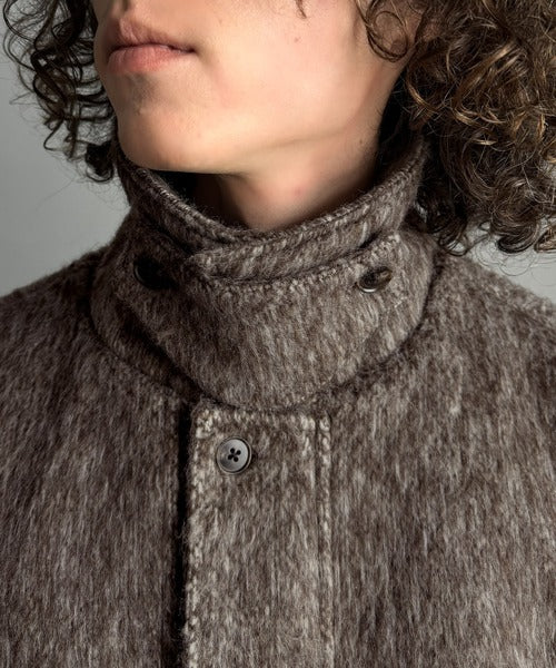 シャギーファー素材2way襟デザインブルゾン／Shaggy Fur 2-Way Collar 