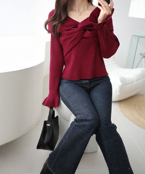 mily bilet】デコルテ美人を叶える一着♪ツイストオフショル2WAY